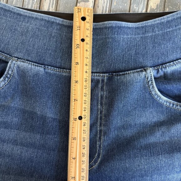 HALARA Flex High Waisted Pockets Baggy Wide Leg Jeans Blue Sz Medium Petite - Picture 5 of 8